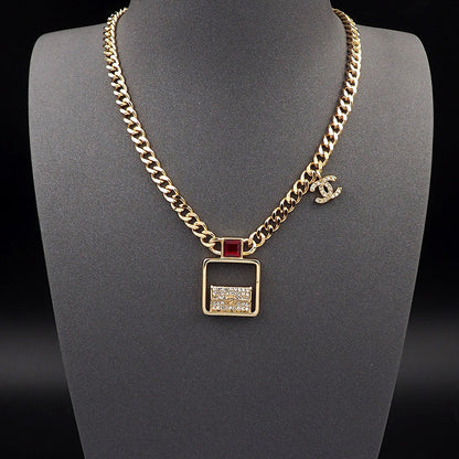 18K CC Red Bag Pendant Necklace