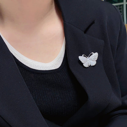 18K CC Butterfly Diamonds Brooch