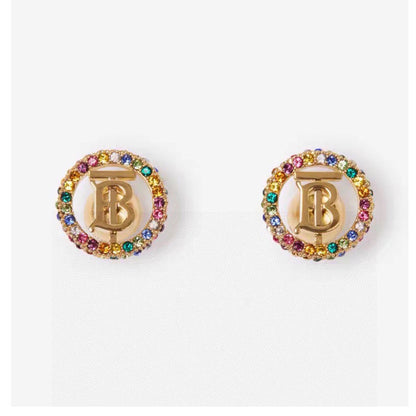 18K Burberry Color Crystals Earrings