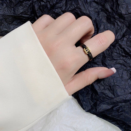 18K CC Black Ring