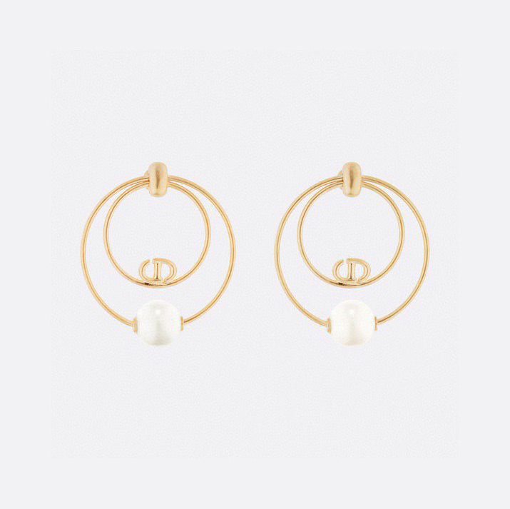 18K Dior Revolution Pearl Earrings