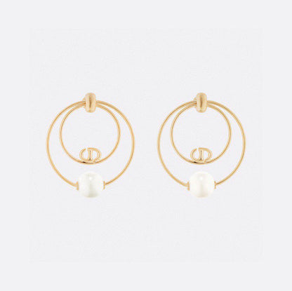 18K Dior Revolution Pearl Earrings