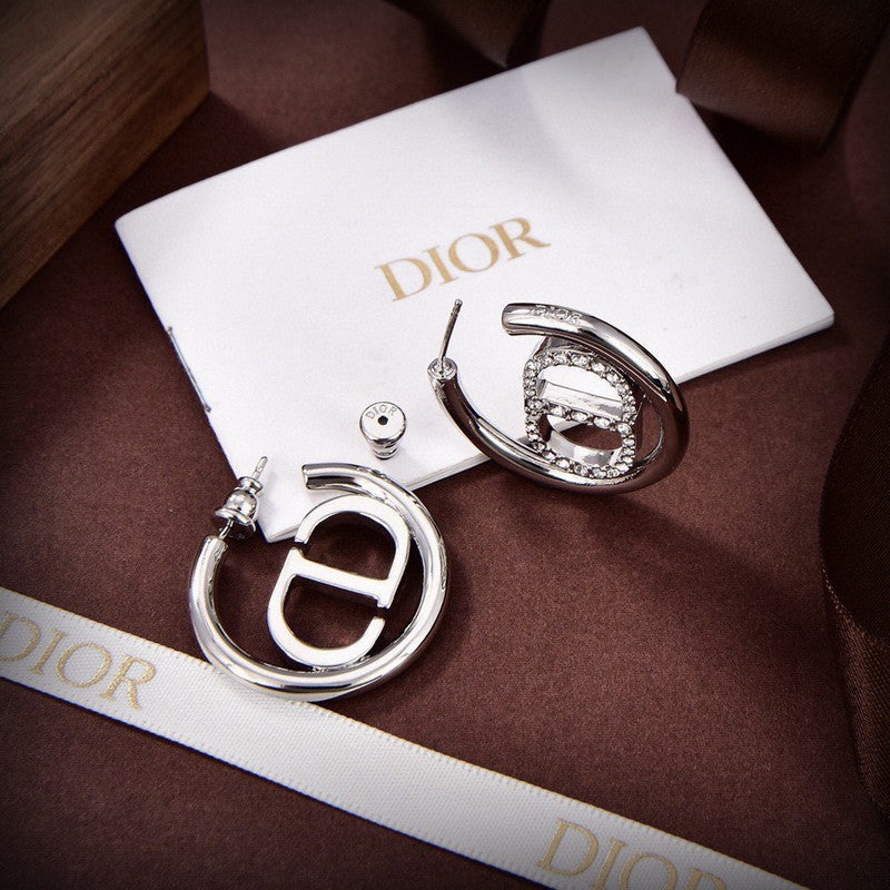 CD White Gold Diamond Earrings