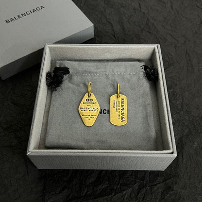 18K BB Plate Earrings