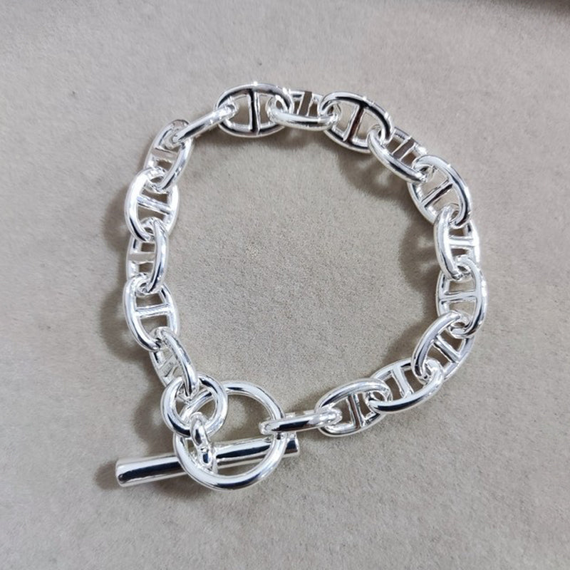 18K Her Chaîne D'ancre Enchaînée Bracelet