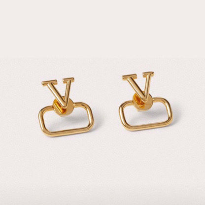 18K Vlogo Earrings