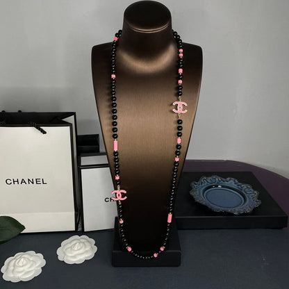 18K CC 24B Black Pearls Necklace