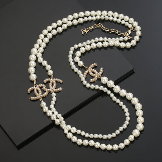 18K CHANEL CC Pearls Necklace