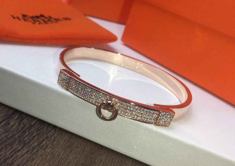 Bracelet H en diamant Collier De Chien 18 carats