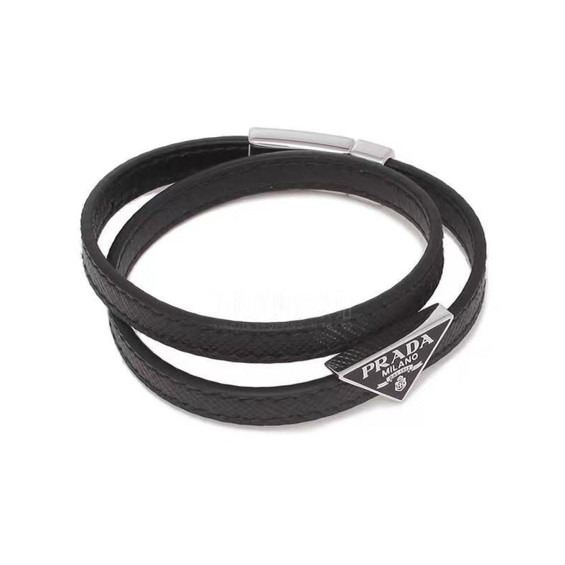 18K Prada Leather Bracelet