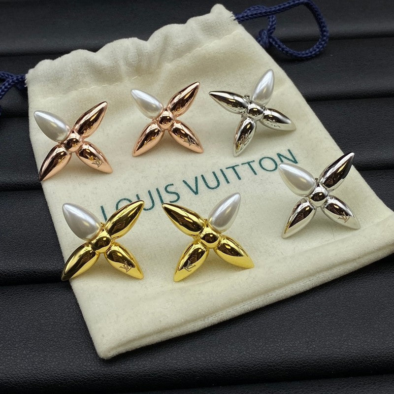 Louis Cross Gold Earrings