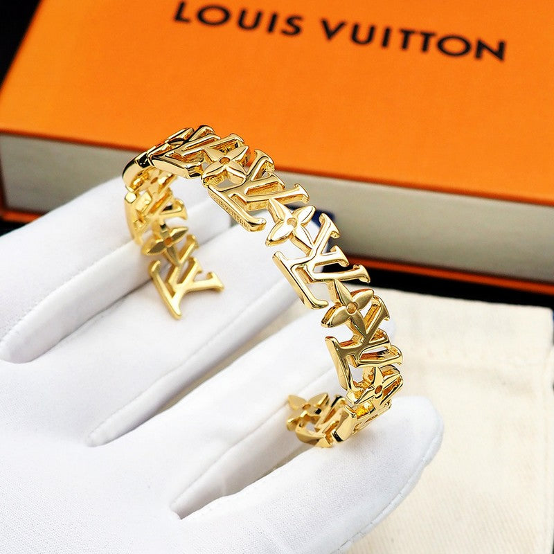 Louis Monogram White Gold Bracelet