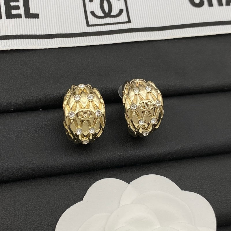 CC Feather Diamond Earrings