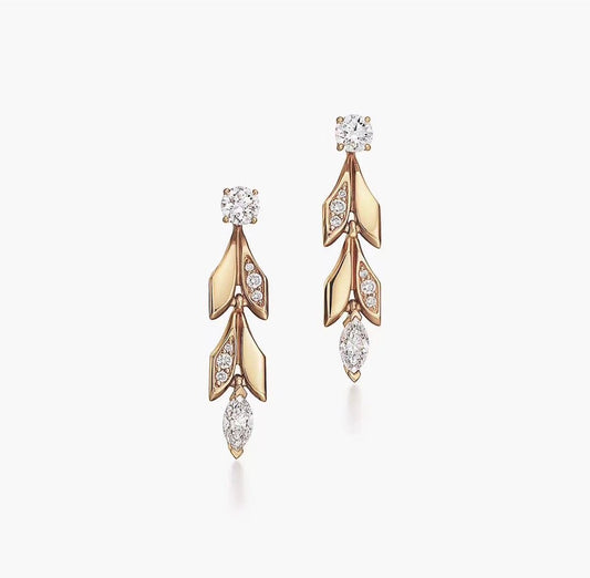 18K T Victoria Vine Convertible Drop Earrings