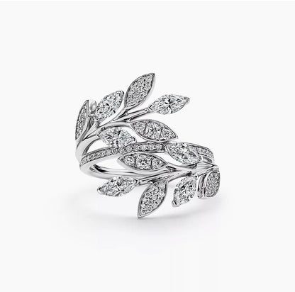 18K T Victoria Diamond Vine Bypass Ring