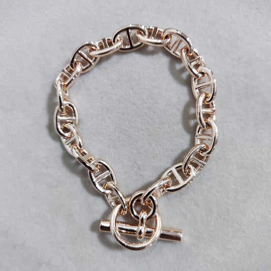 18K Her Chaîne D'ancre Enchaînée Bracelet