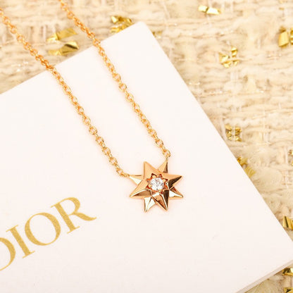 18K CD Star Diamond Necklace
