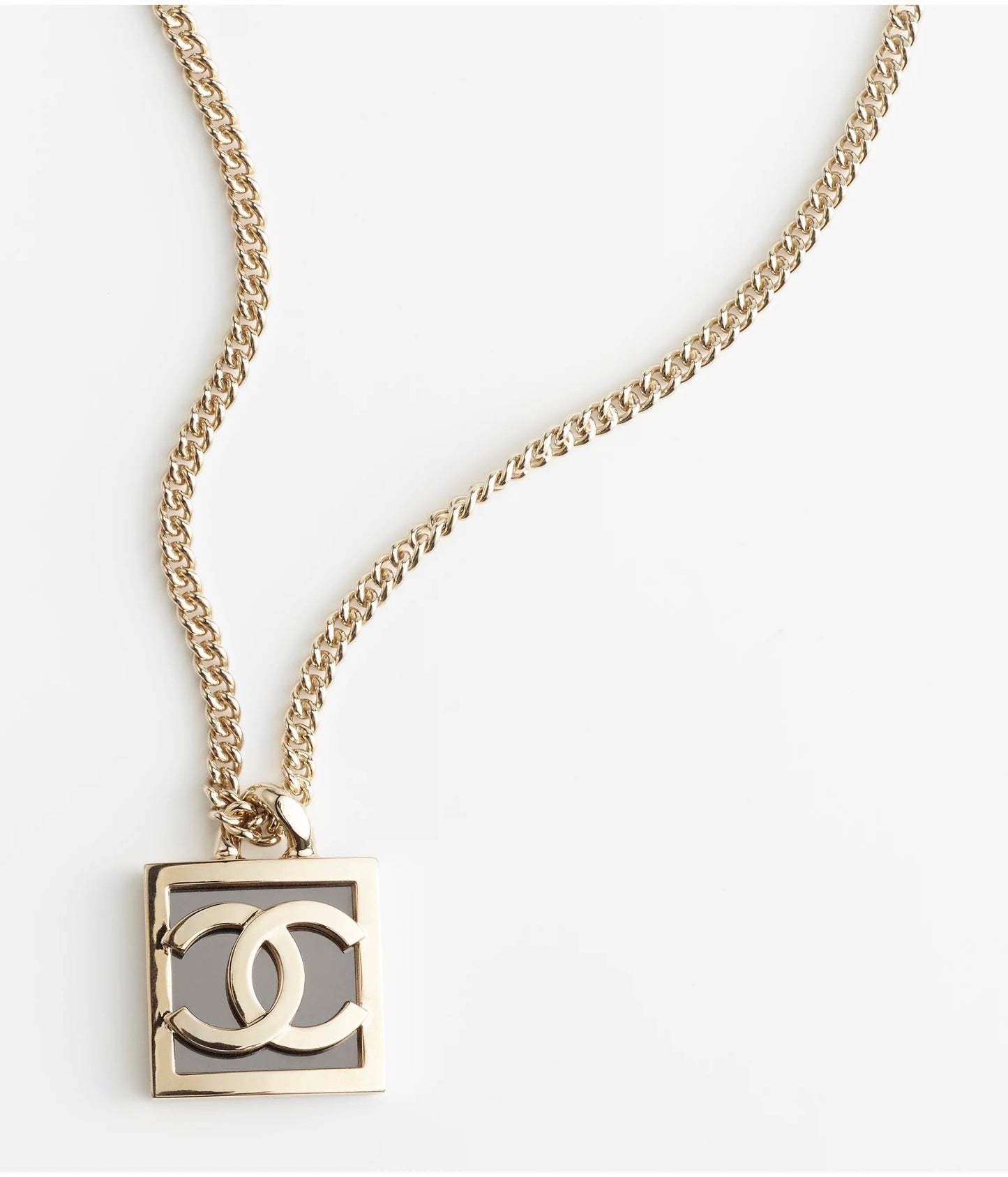 18K CC Square Logo Necklace