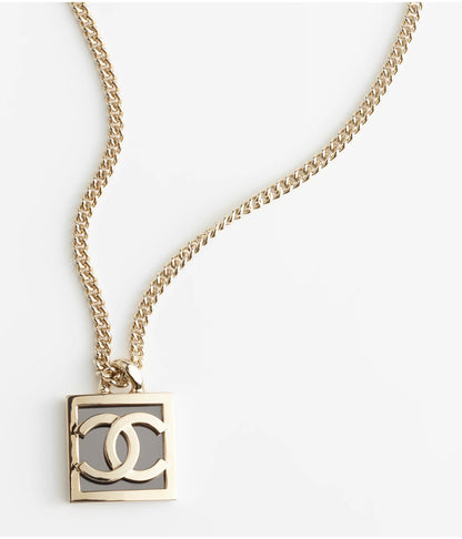 18K CC Square Logo Necklace