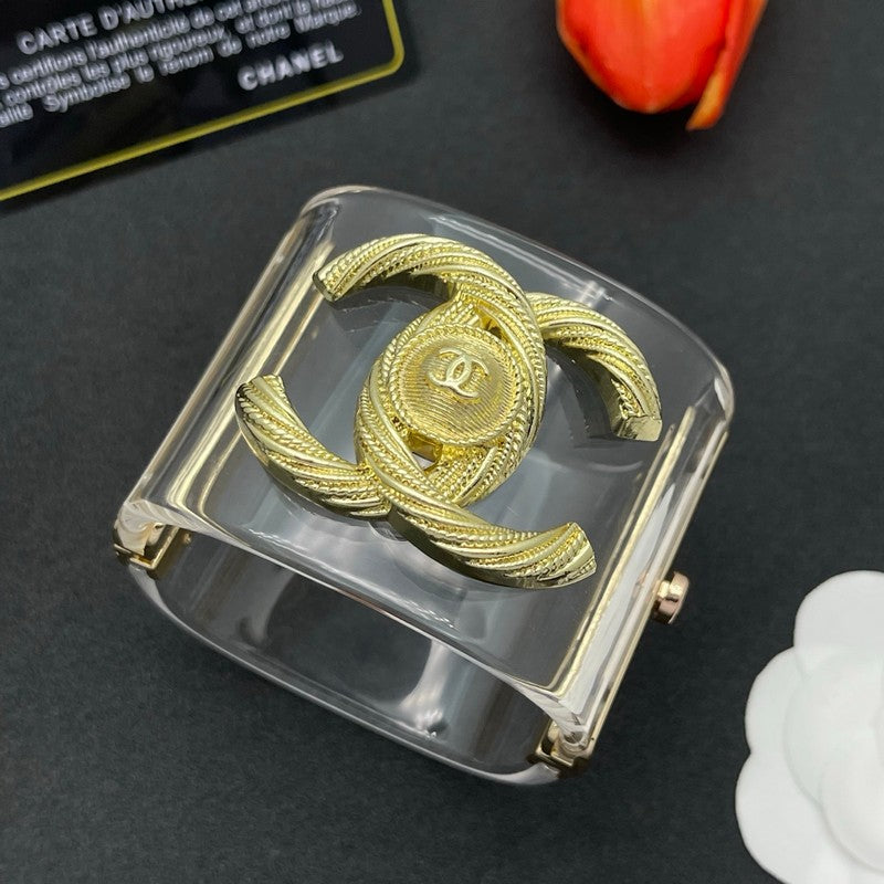 CC Gold Transparent Resin Bracelet
