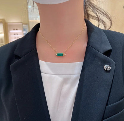 18K Les Berlingots De Malachite Necklace