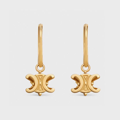 18K Celine Triomphe Solitaire Earrings