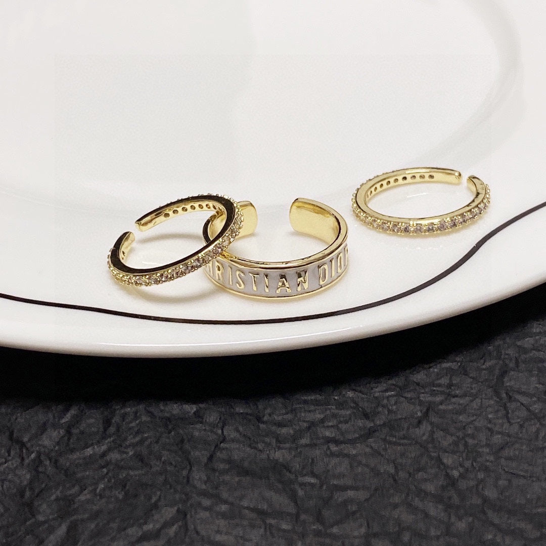 18K CD Code Ring Set