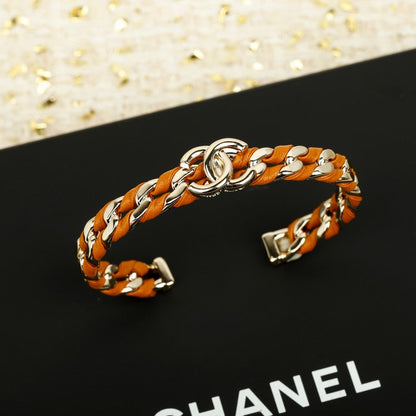 18K CC Color Leather Bracelet