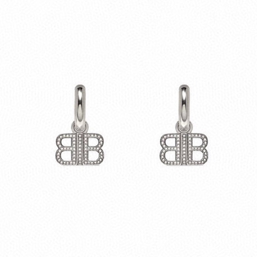 18K Balenciaga BB Pendant Earrings