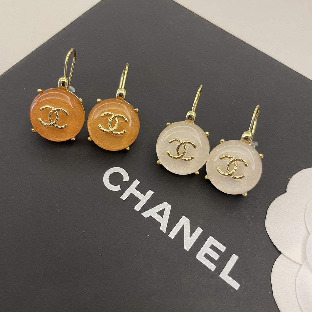 18K CHANEL Crystals Earrings