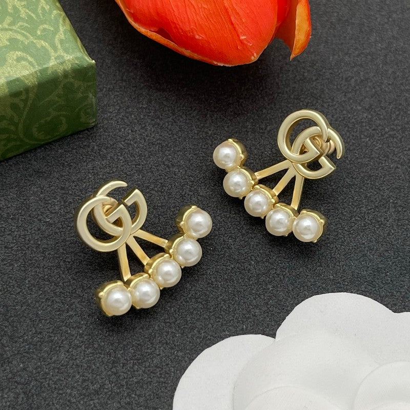 GG Five Pearl Earrings