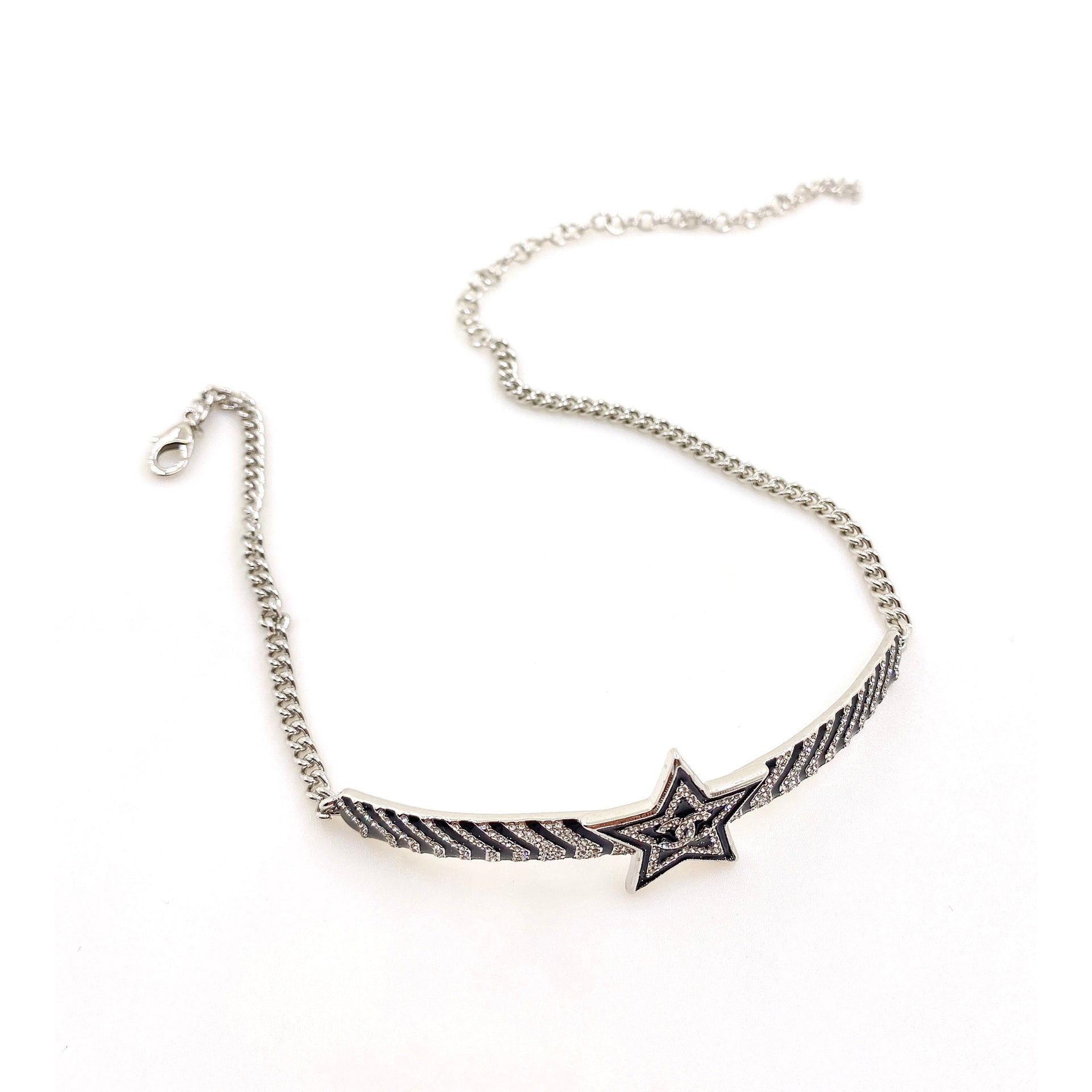 18K CHANEL CC Star Diamonds Necklace