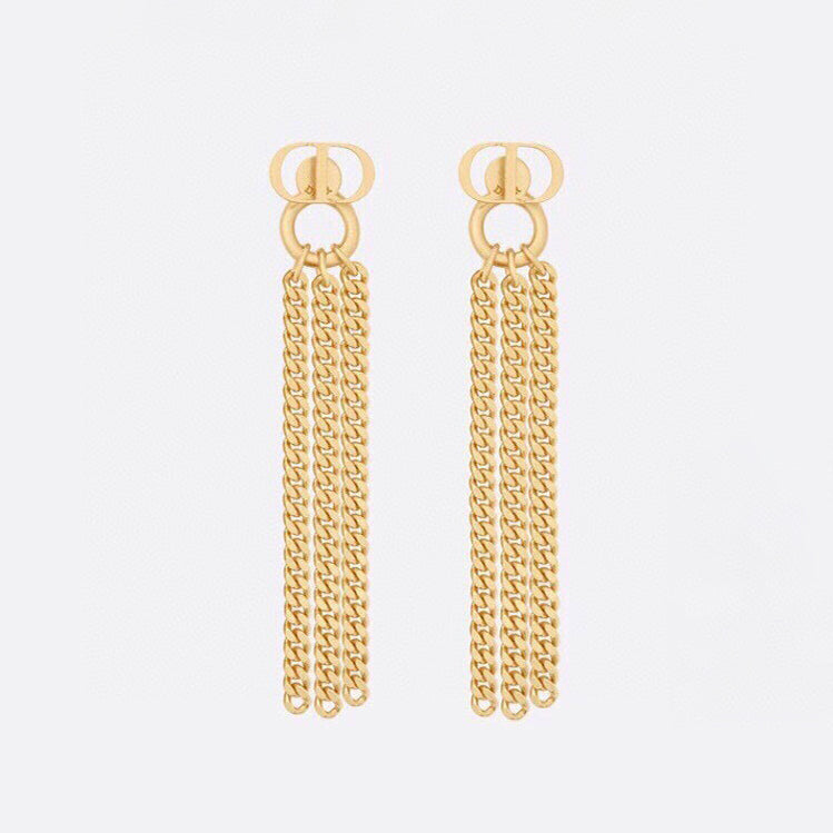 18K Dior 30 Montaigne Chain Earrings