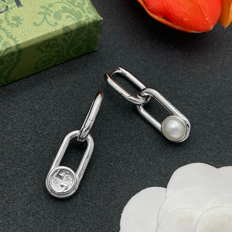 GG Pearl Link Earrings