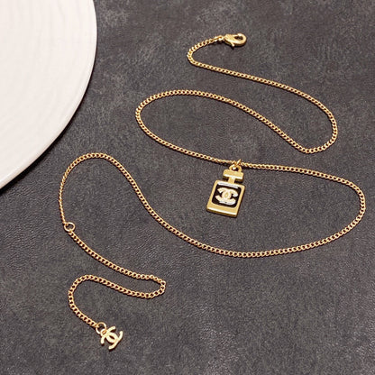 18K CHANEL CC Perfume Bottle Necklace