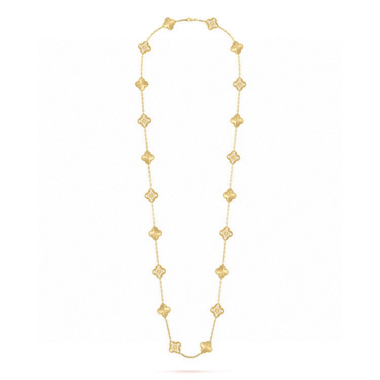 Collier Long Alhambra Vintage 18K 20 Motifs