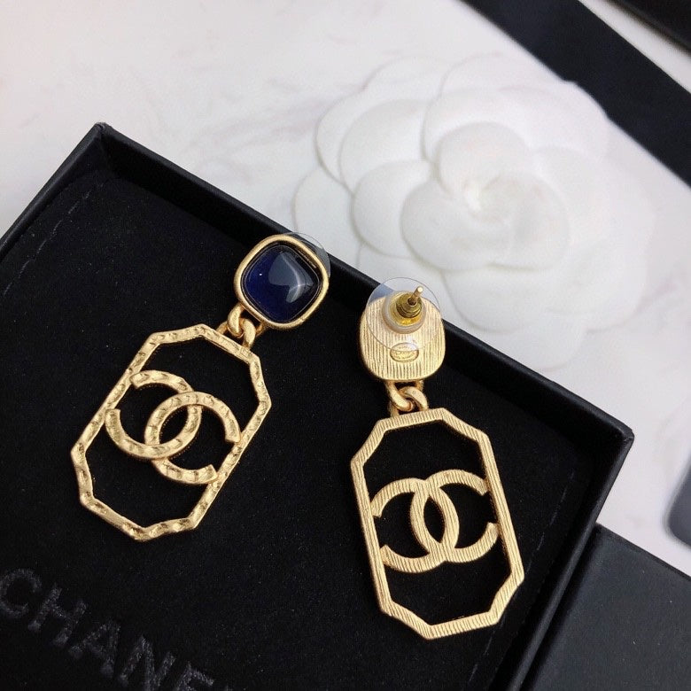 18K CC Perfume Bottle Earrings