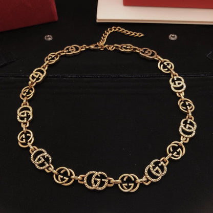 18K GG Vintage Interlocking G Twist Chain Necklace