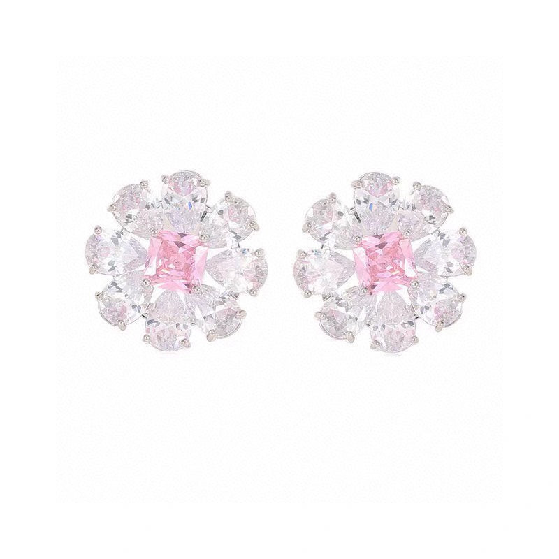 18K Bottega Pink Crystals Earrings