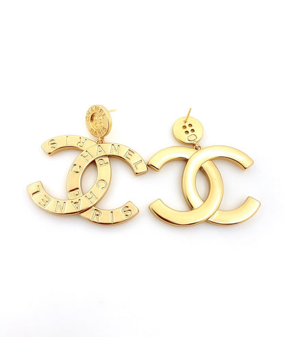 Boucles d'oreilles pendantes CC 18 carats