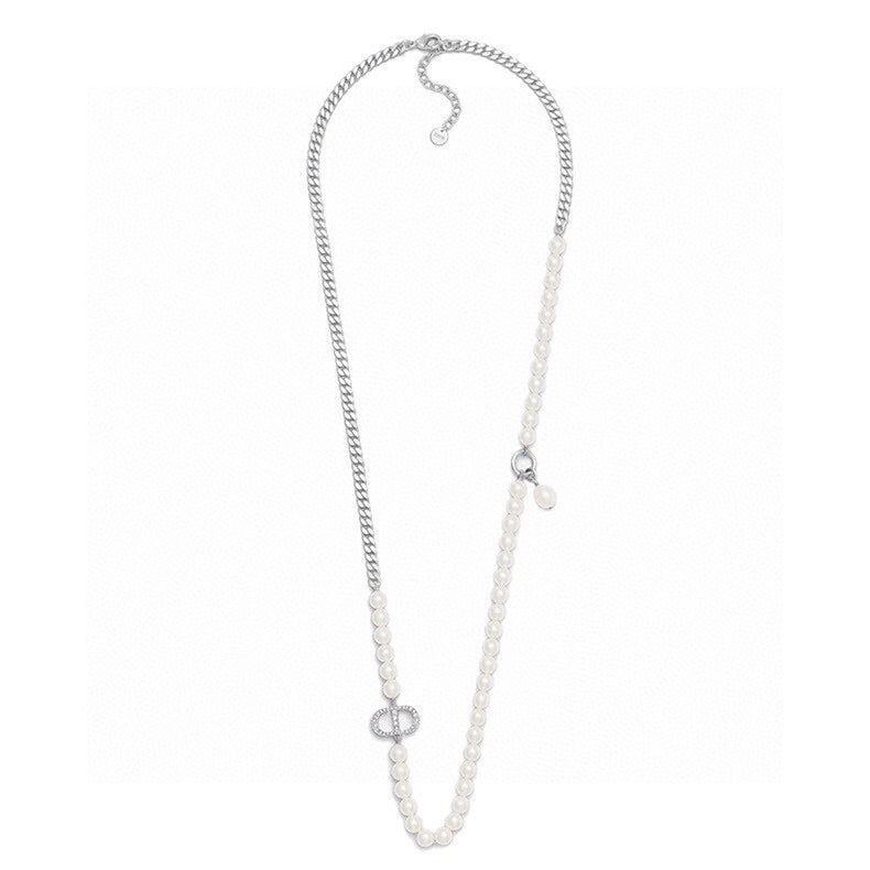 18K Dior Triomphe Gourmette Pearls Necklace