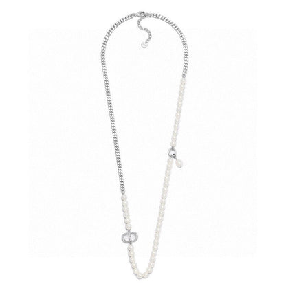 18K Dior Triomphe Gourmette Pearls Necklace