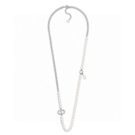 18K Dior Triomphe Gourmette Pearls Necklace