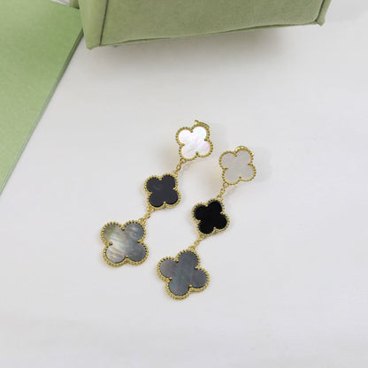 Boucles d'oreilles Motifs Trois Perles Magic Alhambra 18K