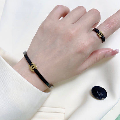 18K CC Black Ring