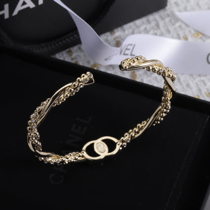 18K CC Diamond Chain Bracelet