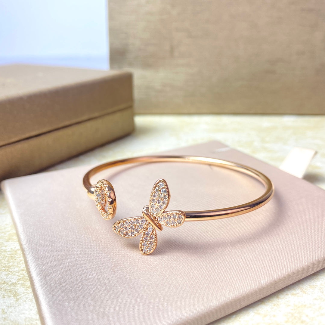 18K BV Flora Bangle Diamond Bracelet