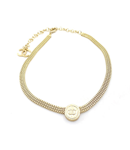 18K CC Choker Chain Necklace