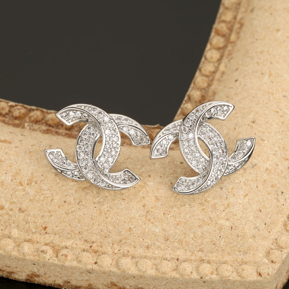 18K CC Diamonds Earrings