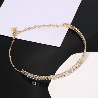 18K CC Diamonds Choker Necklace